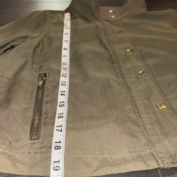 Club Monaco Darby Tencel Utility Shirt Jacket Size XS Olive Green - Picture 11 of 14